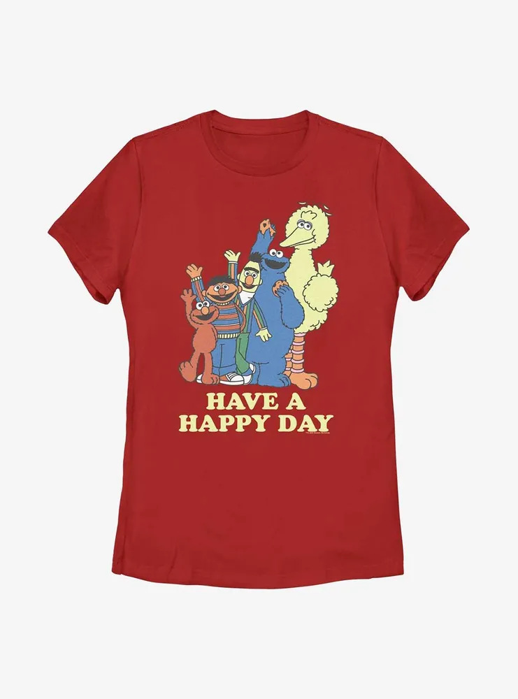 Sesame Street Have A Happy Day Womens T-Shirt