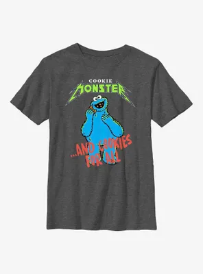 Sesame Street Cookie Monster and Cookies For All Youth T-Shirt