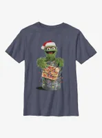 Sesame Street Oscar the Grouch Merry Christmas Now Scram Youth T-Shirt