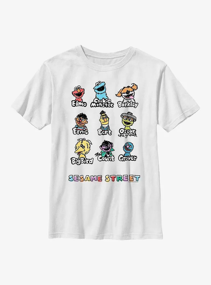 Sesame Street Puppet Faces Youth T-Shirt