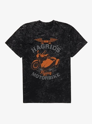 Harry Potter Hagrid's Flying Motorbike Mineral Wash T-Shirt