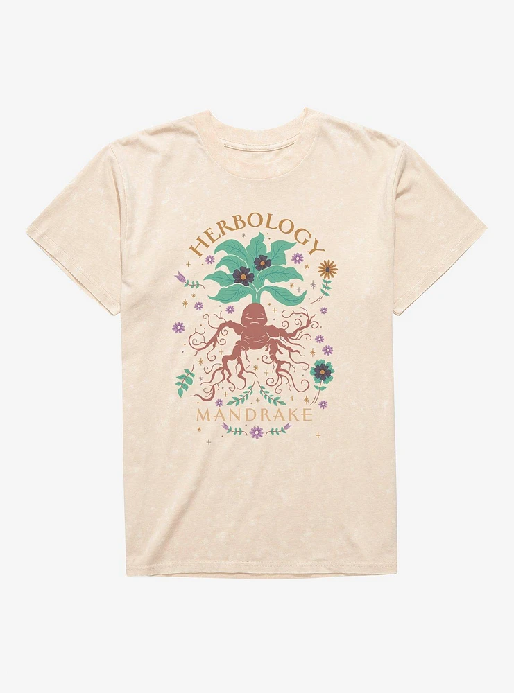 Harry Potter Herbology Mandrake Mineral Wash T-Shirt