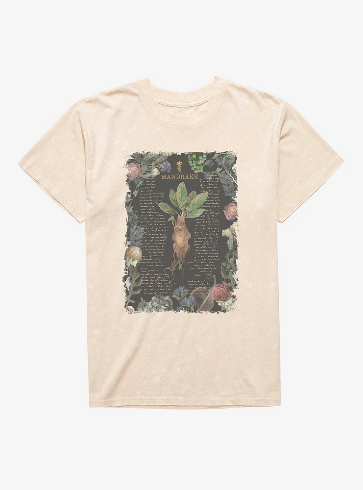 Harry Potter Mandrake Flowers Mineral Wash T-Shirt