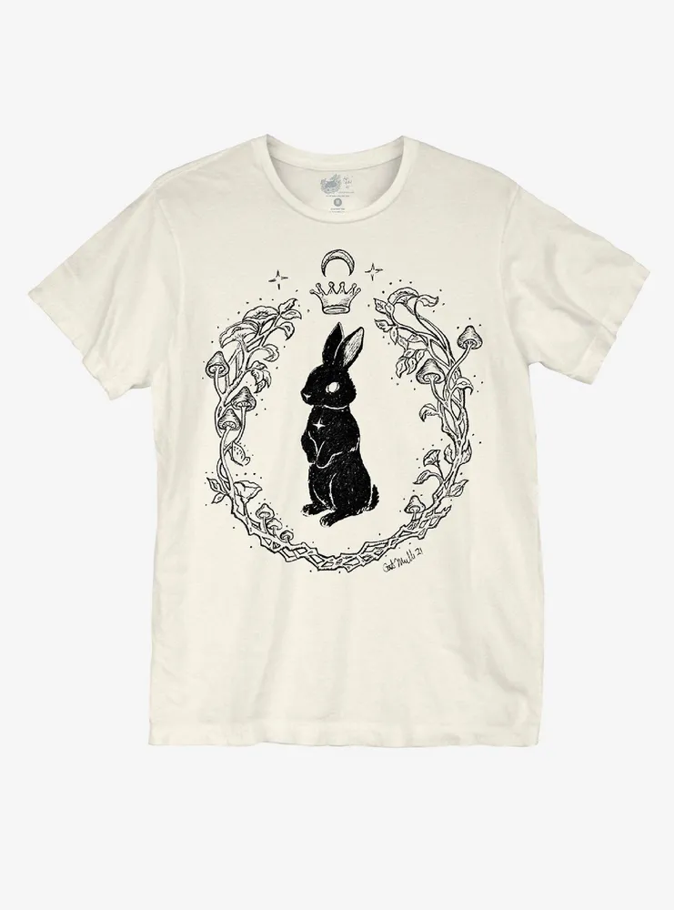 Black Bunny Boyfriend Fit Girls T-Shirt