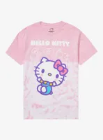 Hello Kitty Chibi Tie-Dye Boyfriend Fit Girls T-Shirt