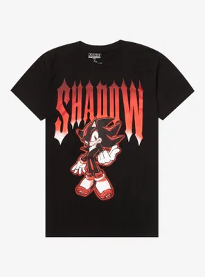 Sonic The Hedgehog Shadow Metal Boyfriend Fit Girls T-Shirt