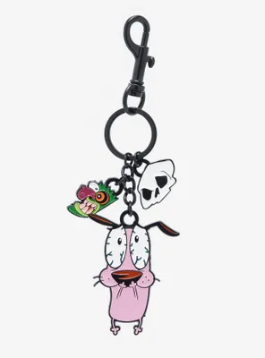 Courage the Cowardly Dog Icon Multi-Charm Keychain - BoxLunch Exclusive