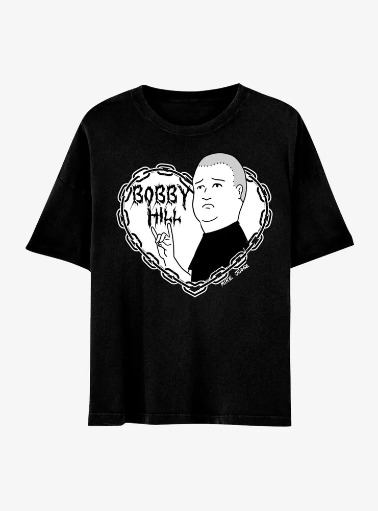 King Of The Hill Bobby Heart Boyfriend Fit Girls T-Shirt