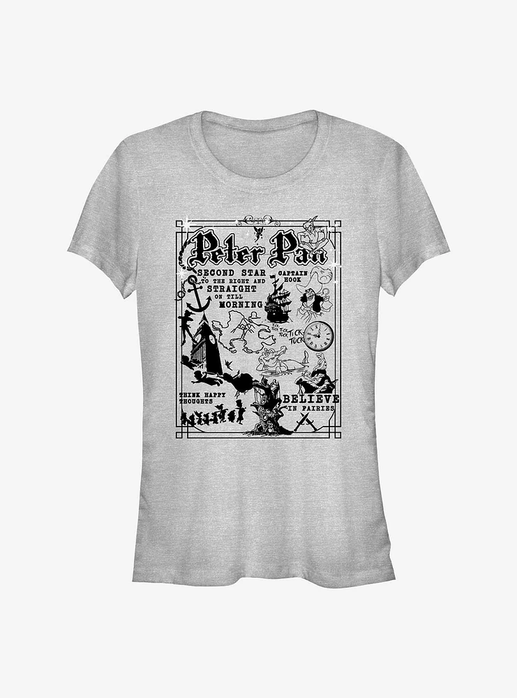 Disney Peter Pan Storytelling Poster Girls T-Shirt
