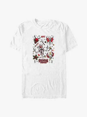 Stranger Things Hellfire Club Doodles Big & Tall T-Shirt