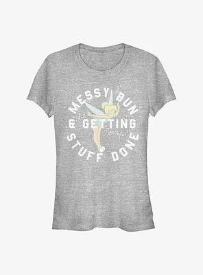 Disney Peter Pan Tinker Bell Messy Bun & Getting Stuff Done Girls T-Shirt