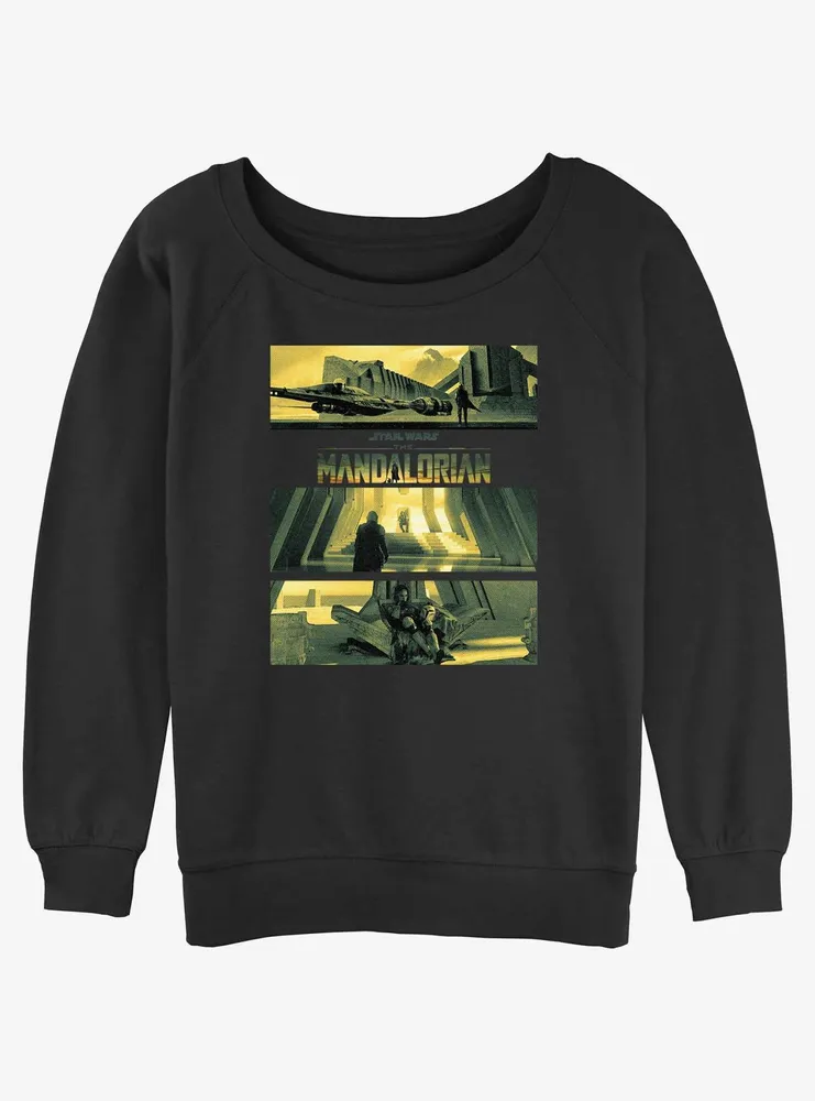 Star Wars The Mandalorian Bo-Katan's Castle On Kalevala Womens Slouchy Sweatshirt