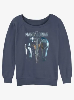 Star Wars The Mandalorian Din Djarin & Bo-Katan Mythosaur Womens Slouchy Sweatshirt BoxLunch Web Exclusive