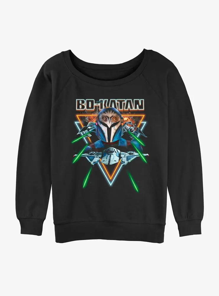 Star Wars The Mandalorian Bo-Katan Dogfight Womens Slouchy Sweatshirt