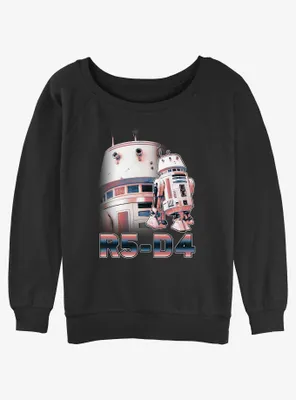 Star Wars The Mandalorian Droid R5-D4 Womens Slouchy Sweatshirt