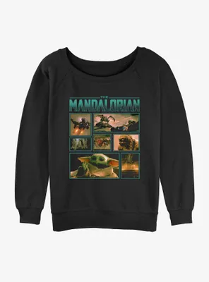 Star Wars The Mandalorian Adventures Through Mines of Mandalore Womens Slouchy Sweatshirt