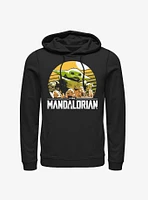Star Wars The Mandalorian Grogu Playing With Stone Crabs Hoodie