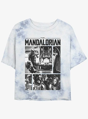 Star Wars The Mandalorian Plazir-15 Droid Recommissioning Tie-Dye Girls Crop T-Shirt