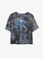 Star Wars The Mandalorian Beskar Mythosaur Tie-Dye Girls Crop T-Shirt