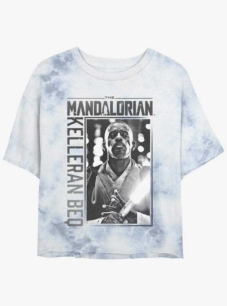 Star Wars The Mandalorian Kelleran Beq Poster Tie-Dye Girls Crop T-Shirt