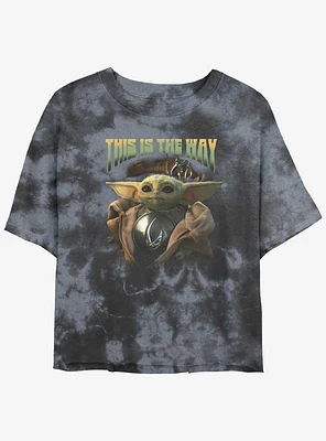 Star Wars The Mandalorian Grogu Clan of Two Tie-Dye Girls Crop T-Shirt Hot Topic Web Exclusive