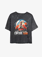 Star Wars The Mandalorian Captain Teva Mineral Wash Girls Crop T-Shirt