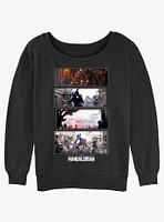 Star Wars The Mandalorian Battle Sequence Girls Slouchy Sweatshirt