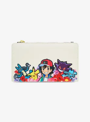 Loungefly Pokémon Ash & Pokémon Floral Wallet - BoxLunch Exclusive
