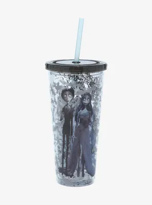 Corpse Bride Bat Glitter Acrylic Travel Cup