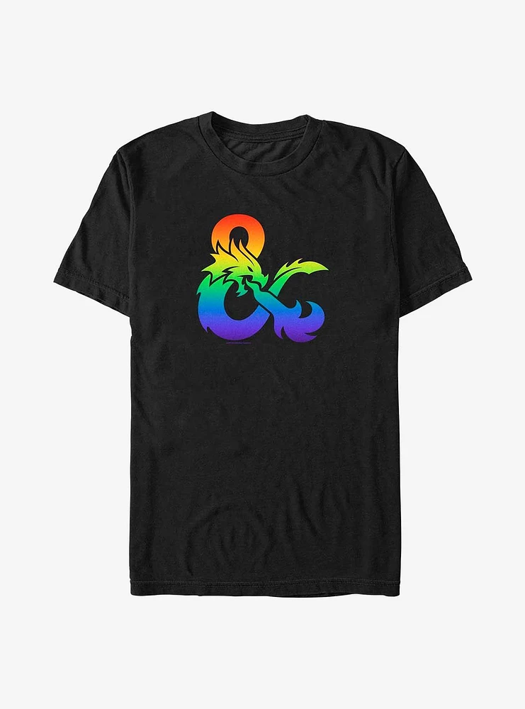 Dungeons & Dragons Pride Gradient Logo Big Tall T-Shirt