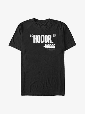 Game of Thrones Hodor Thoughts Big & Tall T-Shirt