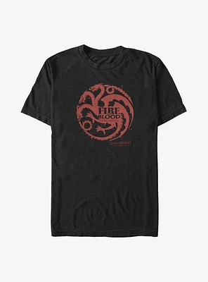 Game of Thrones Fire & Blood Targaryen Crest Big Tall T-Shirt