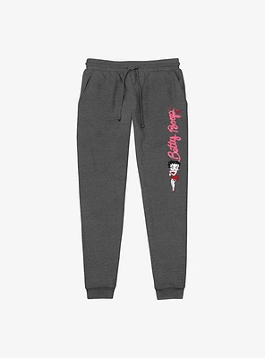 Betty Boop Lady Red Logo Jogger Sweatpants