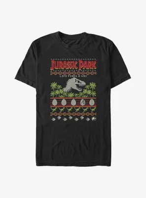 Jurassic Park Dinosaur Ugly Christmas Big & Tall T-Shirt