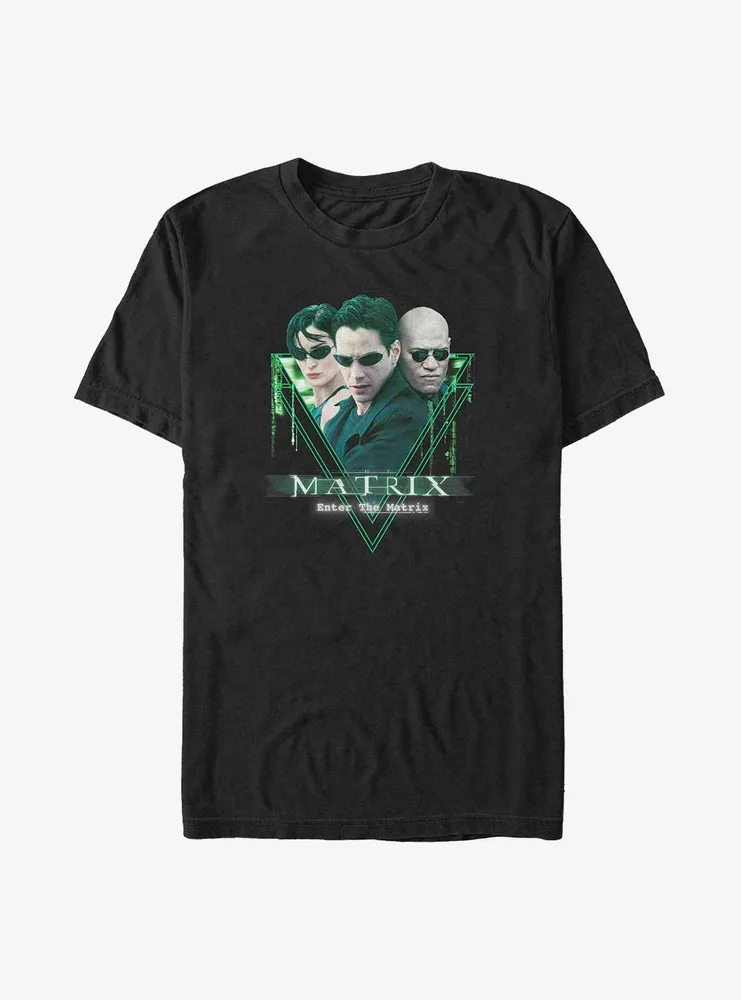 The Matrix Neo, Trinity, and Morpheus Logo Big & Tall T-Shirt