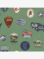 Jurassic World Green Badges Peel & Stick Wallpaper