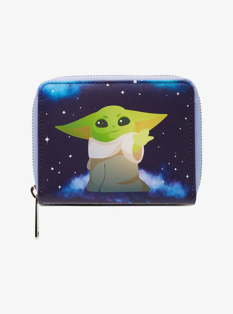 Loungefly Star Wars The Mandalorian Grogu Constellations Glow-in-the-Dark Small Zip Wallet - BoxLunch Exclusive