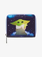 Loungefly Star Wars The Mandalorian Grogu Constellations Glow-in-the-Dark Small Zip Wallet - BoxLunch Exclusive