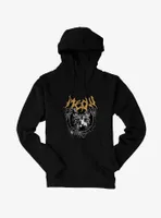 Cat Meow Spiderweb Metal Hoodie