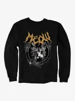 Cat Meow Spiderweb Metal Sweatshirt