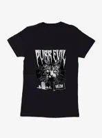 Cat Purr Evil Punk Meow Womens T-Shirt