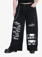 IT Pennywise Side Chain Wide Leg Pants With Belt Plus