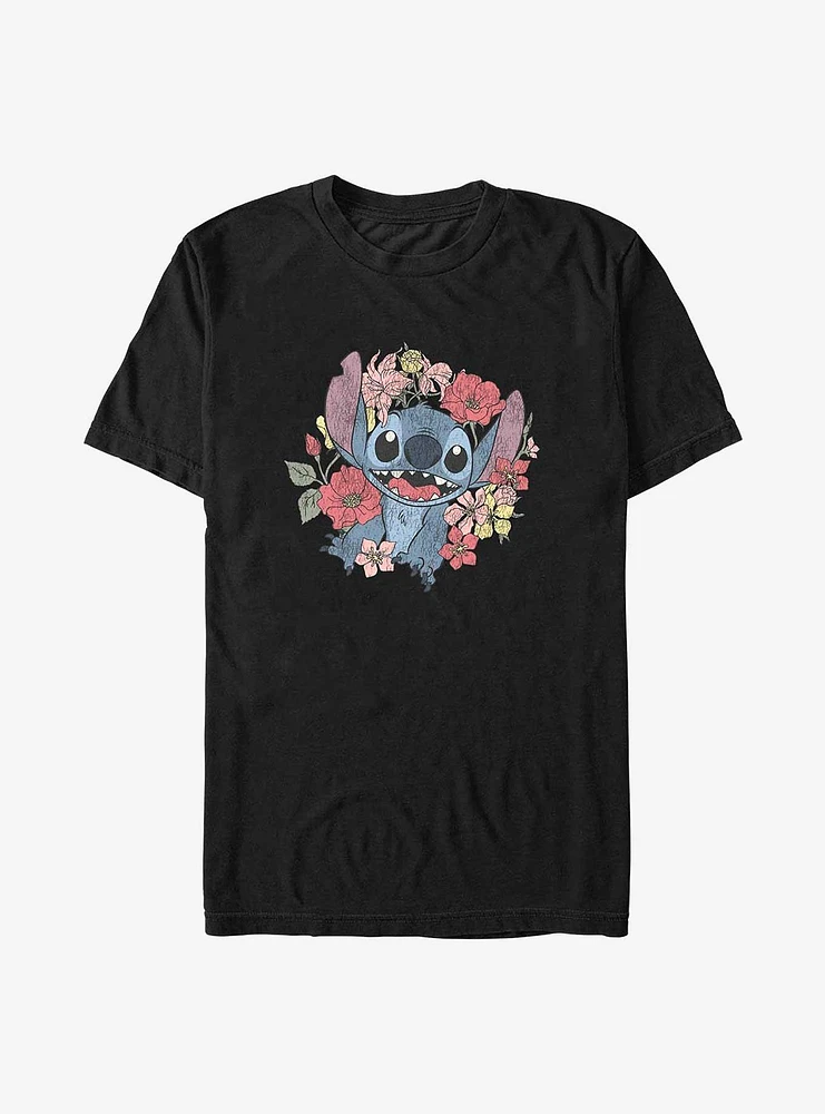 Disney Lilo & Stitch Floral Extra Soft T-Shirt