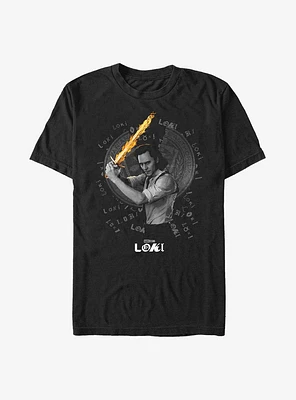 Marvel Loki Flame Sword Extra Soft T-Shirt