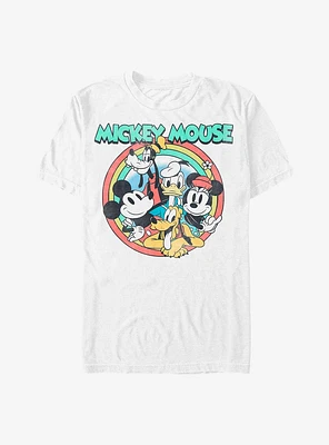 Disney Mickey Mouse Vintage Group Pose Extra Soft T-Shirt