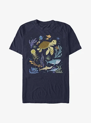 Disney Pixar Finding Nemo Sea Scene Extra Soft T-Shirt
