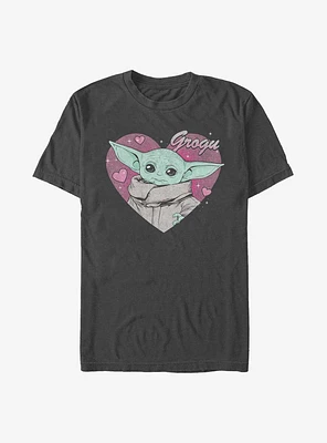 Star Wars The Mandalorian Grogu Valentine Extra Soft T-Shirt