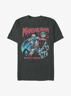 Star Wars The Mandalorian Neon Bounty Hunter Extra Soft T-Shirt