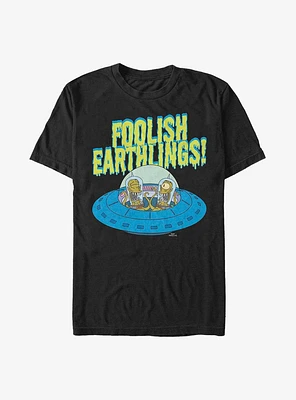 The Simpsons Foolish Earthlings Extra Soft T-Shirt