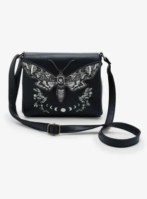 Thorn & Fable Death Moth Moon Phase Crossbody Bag